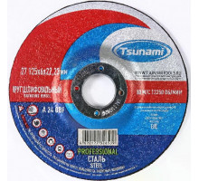 Шлифовальный круг по металлу TSUNAMI 27 125х6х22 A 24 Q BF 80 PROFESSIONAL D16171125602200
