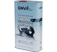Масло для 2-тактных снегоходов GNV Snow 2T 1 л, синтетическое (металл. канистра) GS2T0013114101654200001
