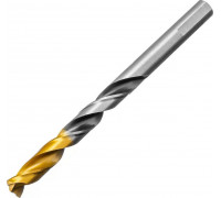 Сверло по металлу Denzel Р6М5, Golden Tip спиральное 9x125мм, многогранная заточка 718284