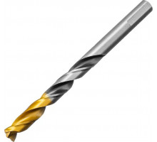 Сверло по металлу Denzel Р6М5, Golden Tip спиральное 9x125мм, многогранная заточка 718284