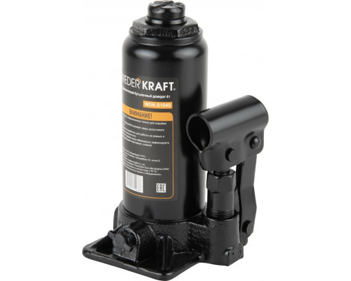 Домкрат бутылочный гидравлический WiederKraft WDK-81040, 4 т