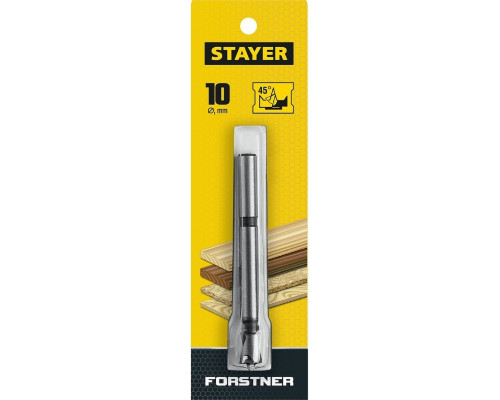 Сверло по дереву STAYER Forstner 10мм, форстнера дсп 29985-10_z01