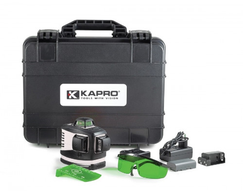 Лазерный уровень KAPRO 883HG зеленый 3d, в кейсе
