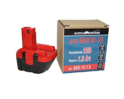 Аккумулятор P.I.T. Bos-12-1,5 NI-CD 12V 1.5 Ah Bosch (подходит к gsr12-2v bd)
