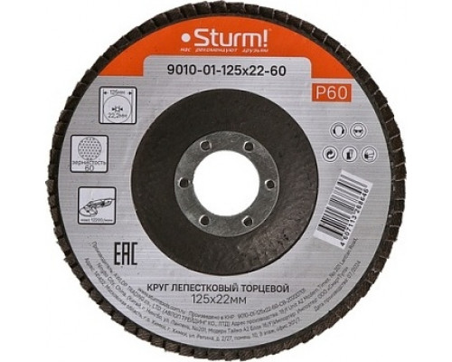 Круг лепестковый Sturm 9010-01-125x22-60 125х22, p60