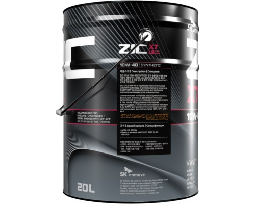 Масло моторное ZIC X7 LS 10W40 20 л 192620