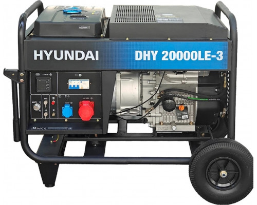 Электростанция дизельная с воздушным охлаждением HYUNDAI DHY 20000LE-3 открытая