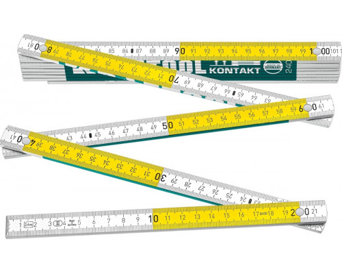 Метр складной KRAFTOOL PRO-90 Kontakt 2.4 м, деревянный 34729