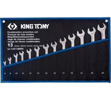 Набор комбинированных ключей KING TONY 6-24 мм чехол из теторона, 13 предметов 12D13MRN
