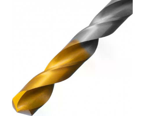 Сверло по металлу Denzel Р6М5, Golden Tip спиральное 8,5x117мм 718240