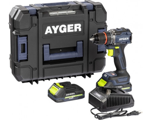 Дрель-шуруповерт аккумуляторная AYGER AP20BL2-70