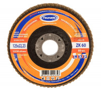 Круг лепестковый TSUNAMI ZK60 125х22.2 мм (38А 25/Р60 циркон.) D961000LZK12560