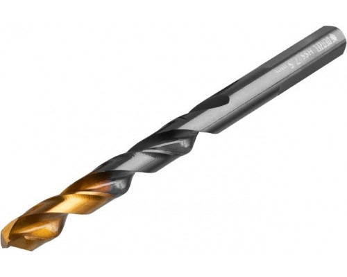 Сверло по металлу Denzel HSS-Tin, Golden Tip 7,5 мм, 8 шт 717218