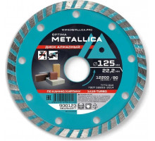 Алмазный диск для резки бетона METALLICA Optima 125x22,2 мм, H=7 мм турбированный без уп. 900123