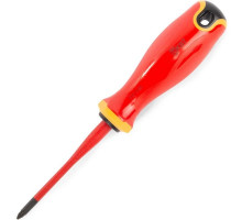 Отвертка диэлектрическая POZIDRIV КВТ PZ1x80 серия СЛИМ 103009