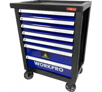 Тележка инструментальная WORKPRO WP285002B 7 ящиков с 9 ложементами