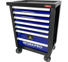 Тележка инструментальная WORKPRO WP285002B 7 ящиков с 9 ложементами