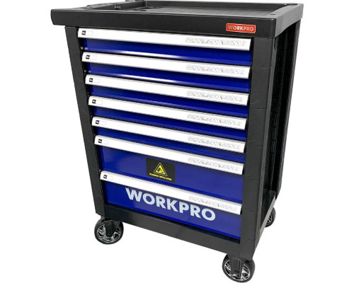 Тележка инструментальная WORKPRO WP285002B, 7 ящиков с 9 ложементами