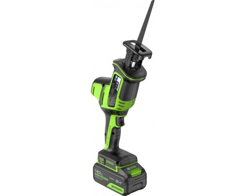 Пила сабельная аккумуляторная GREENWORKS GPT-CRS-25 24V, АКБ 4Ач и ЗУ 1200507CUB