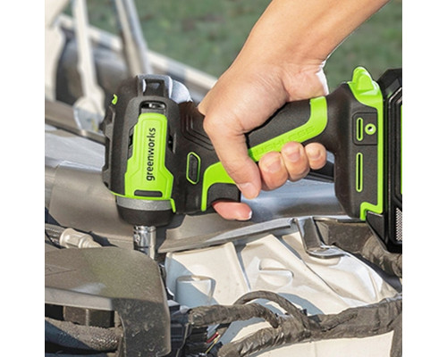 Гайковерт аккумуляторный GREENWORKS G24IW200 ударный, 24V, АКБ 2Ач и ЗУ 3803607CUA