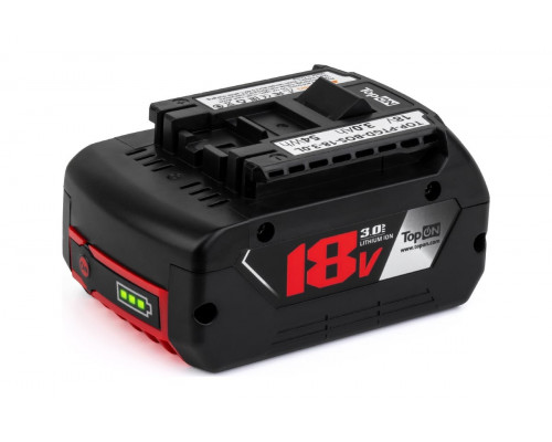Аккумулятор TopON для Bosch 18В 3.0ah (li-ion) led TOP-PTGD-BOS-18-3.0L