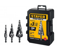 Набор сверл по металлу STAYER Pro-Max 4-30мм, 3 шт. ступенчатых 29661-4-30-H3