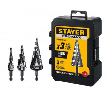 Набор сверл по металлу STAYER Pro-Max 4-30мм, 3 шт. ступенчатых 29661-4-30-H3