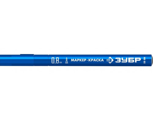Маркер ЗУБР МК-80 0.8 мм, синий, экстратонкий 06324-7