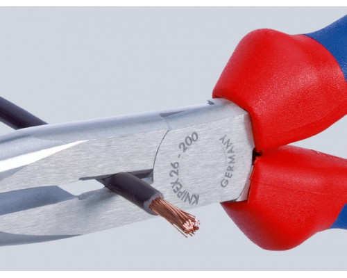 Длинногубцы KNIPEX KN-2612200SB с режущими кромками, 200 мм