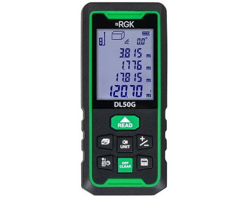 Лазерный дальномер RGK DL50G зеленый луч с угломером