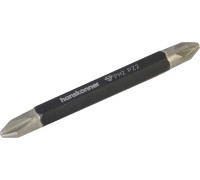 Бита для заворачивания HANSKONNER HKPH2PZ2-65D-2 двустор., ph2xpz2x65мм, сталь s2, diamond powder