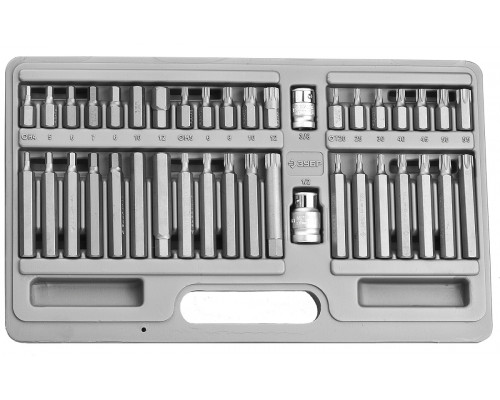 Набор бит ЗУБР HEX, TORX, SPLINE, 40 пред. 2653-H40_z01