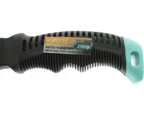 Молоток Sturm 1010-72-FB0250 гвоздодер, черная обрезин. рукоятка, 250гр.