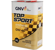 Масло моторное GNV Top Sport 0W40 4 л (металл. канистра) GTS1021802010010040004