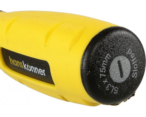 Отвертка шлицевая HANSKONNER HK1040-16-SL3-75 алмазн. наконечник