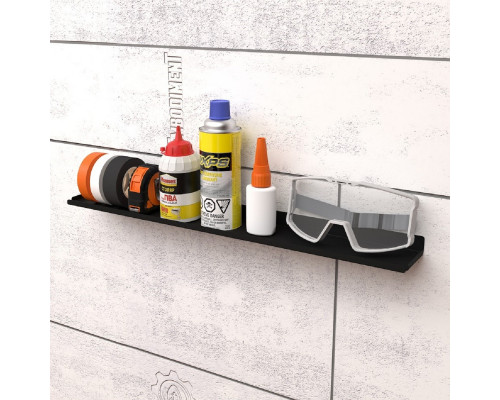 Полка для хранения EMBODIMENT EMB-TB-SH-490x70-B металлическая настенная черная