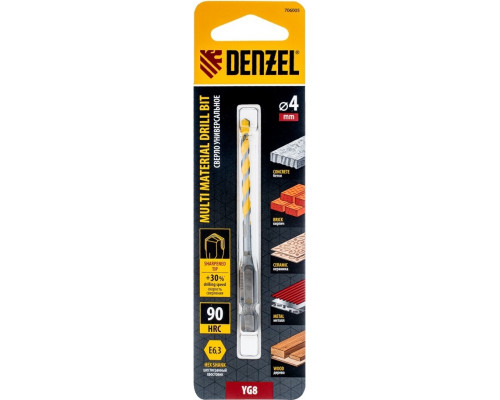 Сверло универсальное Denzel Multi cut 4мм 706005