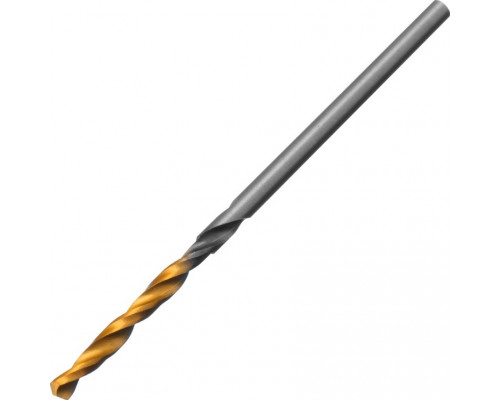 Сверло по металлу Denzel Р6М5, Golden Tip спиральное 2x49мм, 2шт 718223