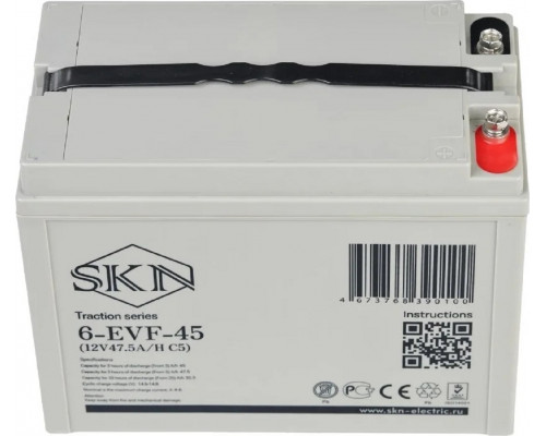 Аккумулятор SKN 6-EVF-45 тяговый 12V 47.5 А/ч (C5) 025389