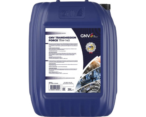 Масло трансмиссионное GNV Transmission Force 75W140 20 л GTF1112202111175140020