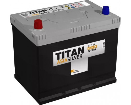Аккумулятор TITAN ASIASILVER 77.1 VL B01 (П.П.) (258х175х221) 4607008887396