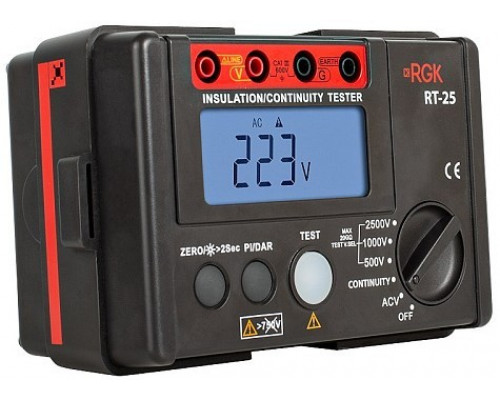 Измеритель сопротивления изоляции RGK RT-25 с поверкой 779708