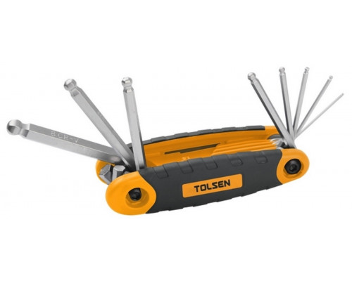 Набор ключей шестигранных TOLSEN TT20068 складной, 1,5-8 мм, 8 предметов