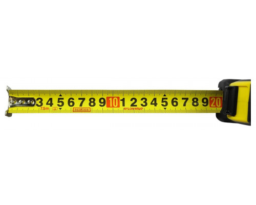Рулетка BERGER BG1353 ударопрочная 7,5 м × 25 мм двусторонняя