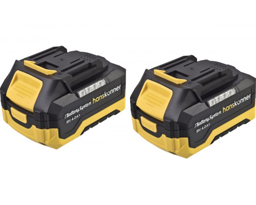 Дрель-шуруповерт аккумуляторная HANSKONNER HCD2040C б/щ 18в, 1batterysystem, 2х4ач