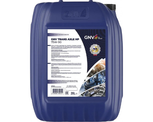 Масло трансмиссионное GNV Trans Axle HP 75W90 20 л GTP107201001USA7590020