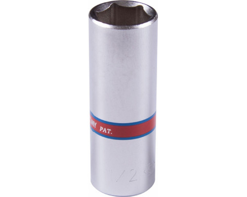 Головка 6-гранная глубокая 1/2" дюймовая, с посадкой 1/4" KING TONY 223516S