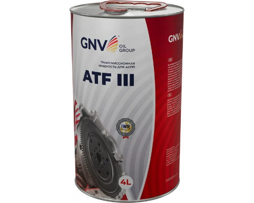 Масло трансмиссионное GNV ATF III 4 л GA3111101260751110004