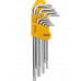 Набор ключей шестигранных Kranz KR-12-5221 Tamper-Torx, 9 шт., TT10-TT50, закаленные, удлиненные