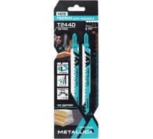 Пилки по дереву METALLICA Optima T244D 100/75мм шаг 4мм, HCS грубый крив. груб. рез, 2шт 907825